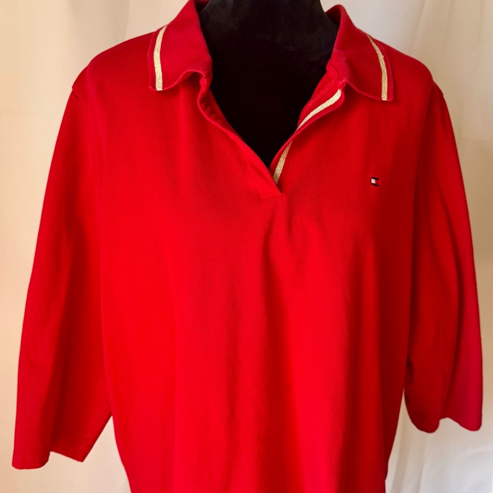 Tommy Hilfiger Red Collared Shirt
